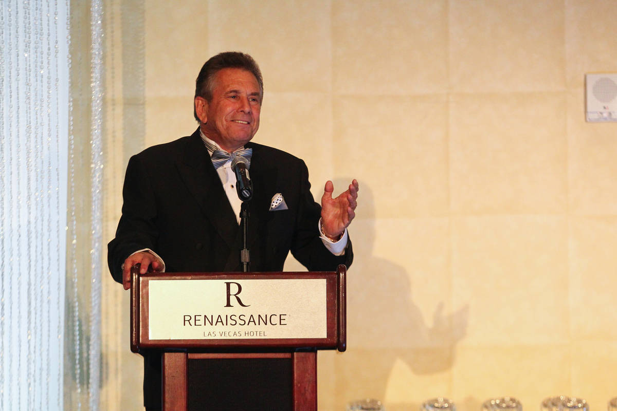 Review-Journal Vice President of Marketing Steve Schorr gives the opening remarks during the Si ...