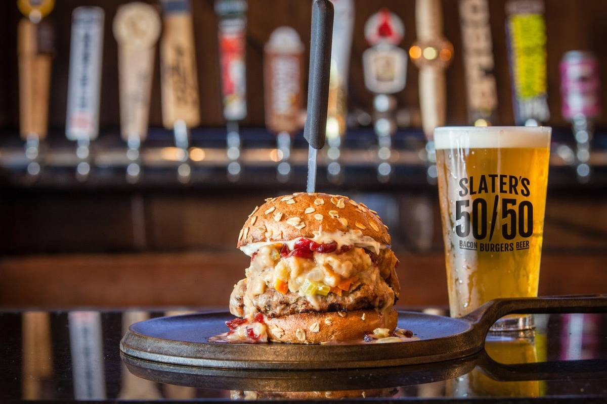 Thanksgiving Burger at Slater's 50/50. (Slater's 50/50)