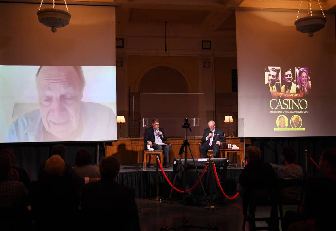 Screenwriter Nicholas Pileggi, The Mob Museum Vice President of Exhibits and Programs Geoff Sch ...