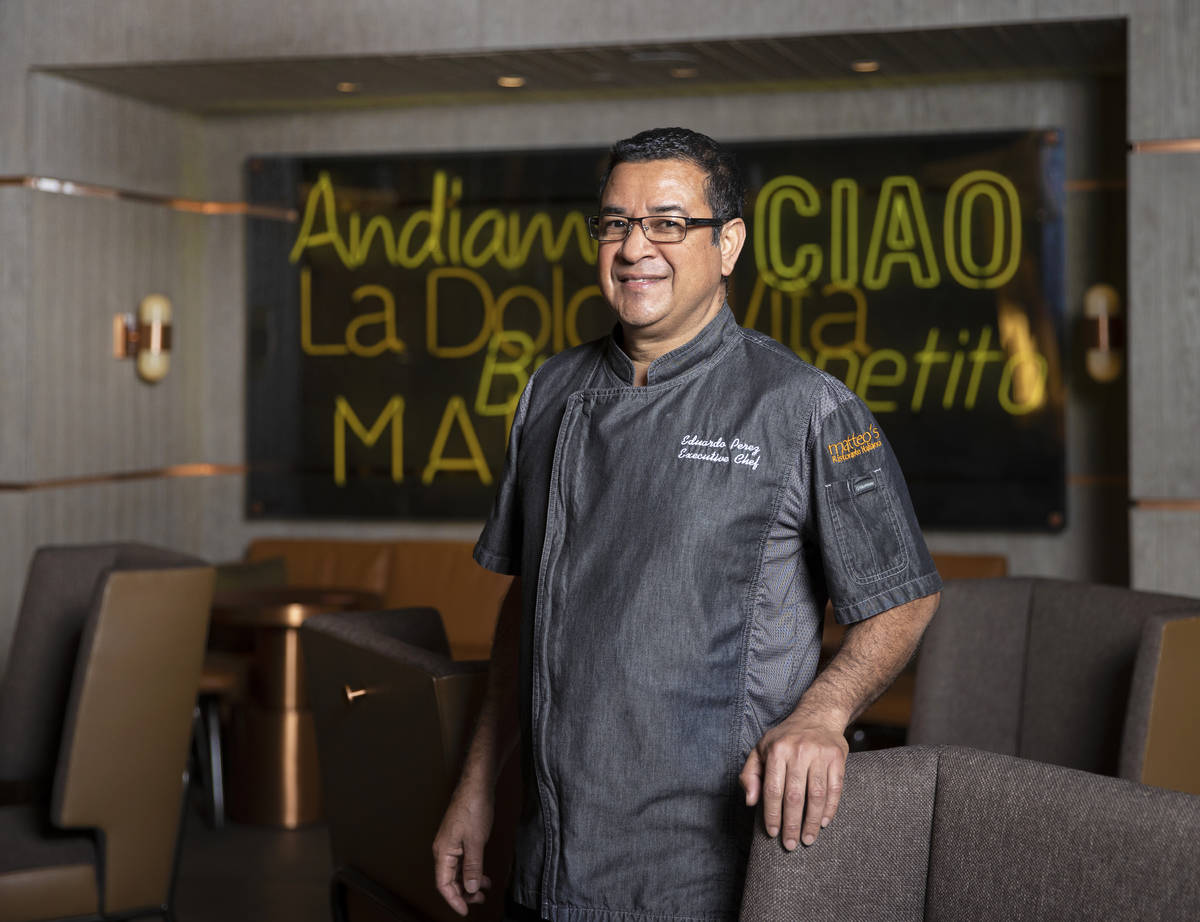 Chef Eduardo Perez at Matteo's Ristorante Italiano on Wednesday, Nov. 11, 2020, at The Venetian ...