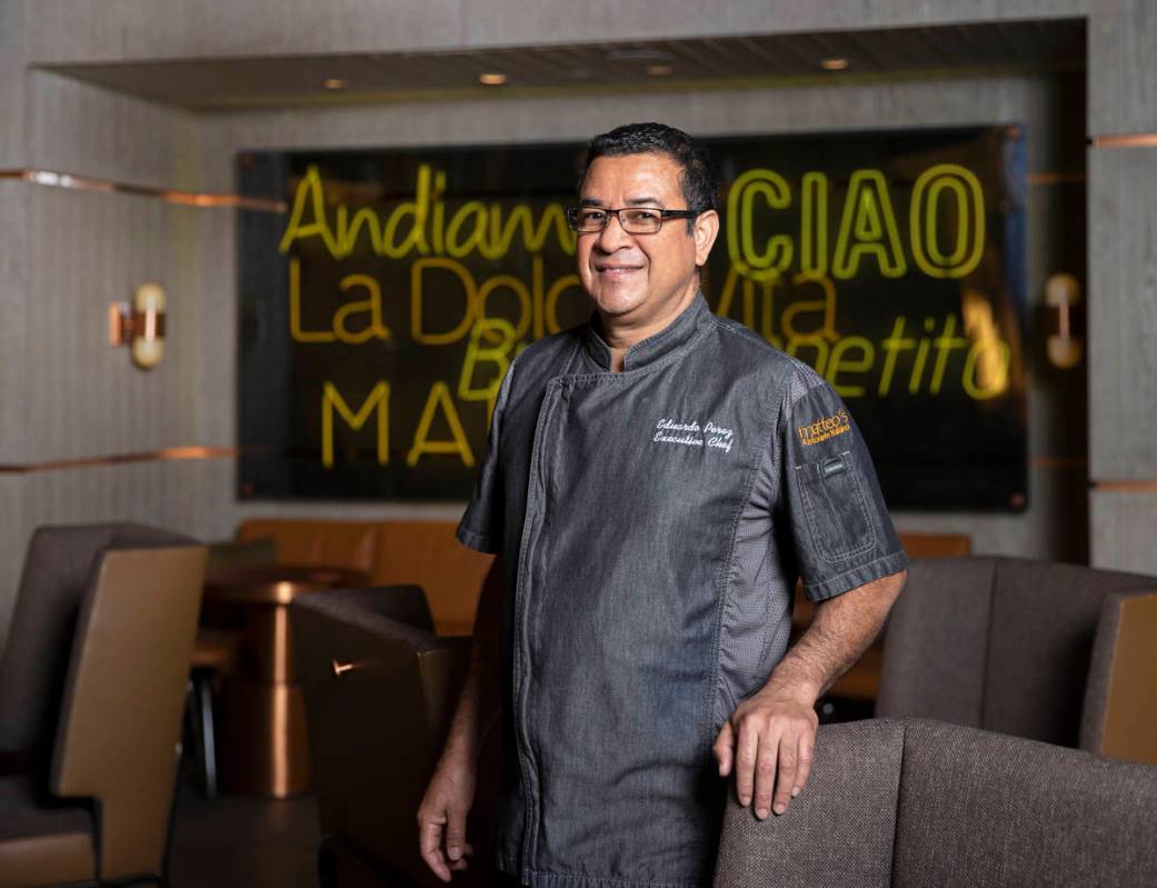 Chef Eduardo Perez at Matteo's Ristorante Italiano on Wednesday, Nov. 11, 2020, at The Venetian ...