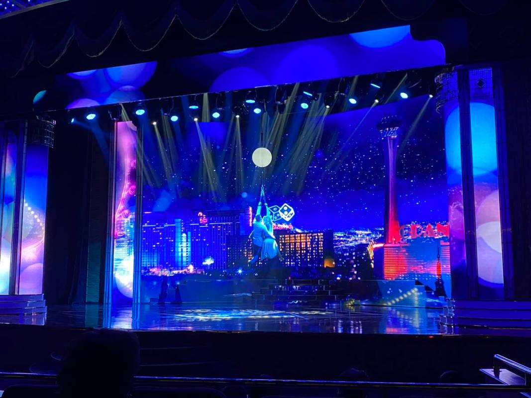 A scene from "Extravaganza -- The Las Vegas Spectacular" currently playing to 50 fans at Jubile ...