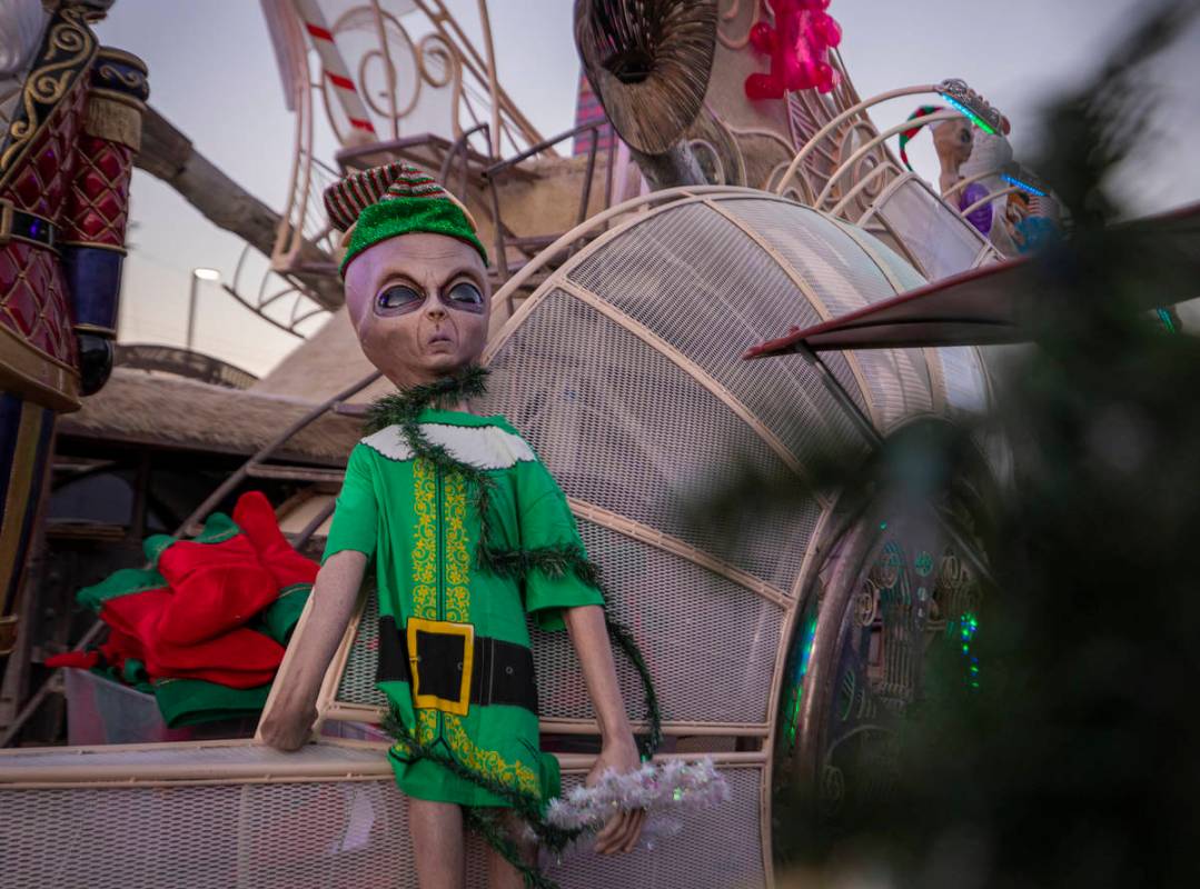 Decorations are seen at the kick off of "Wanderland" holiday experience at Area15 on Friday, No ...