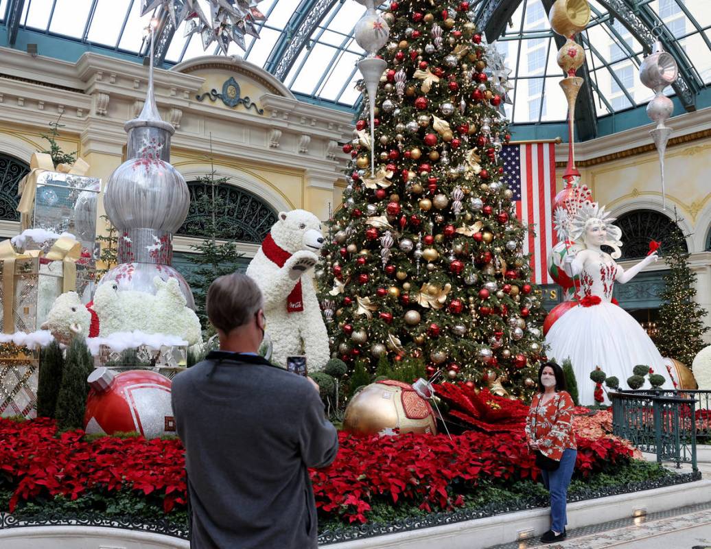 Ed and Wendy Teagle of Greenville, S.C. at the "Hopeful Holidays" winter display at t ...