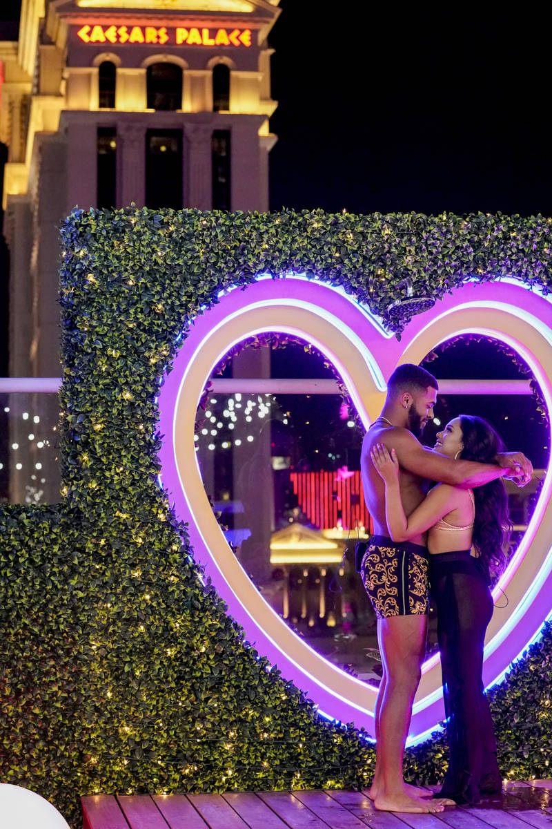 Johnny Middlebrooks and Cely Vazquez appear in a scene from "Love Island." The dating series to ...