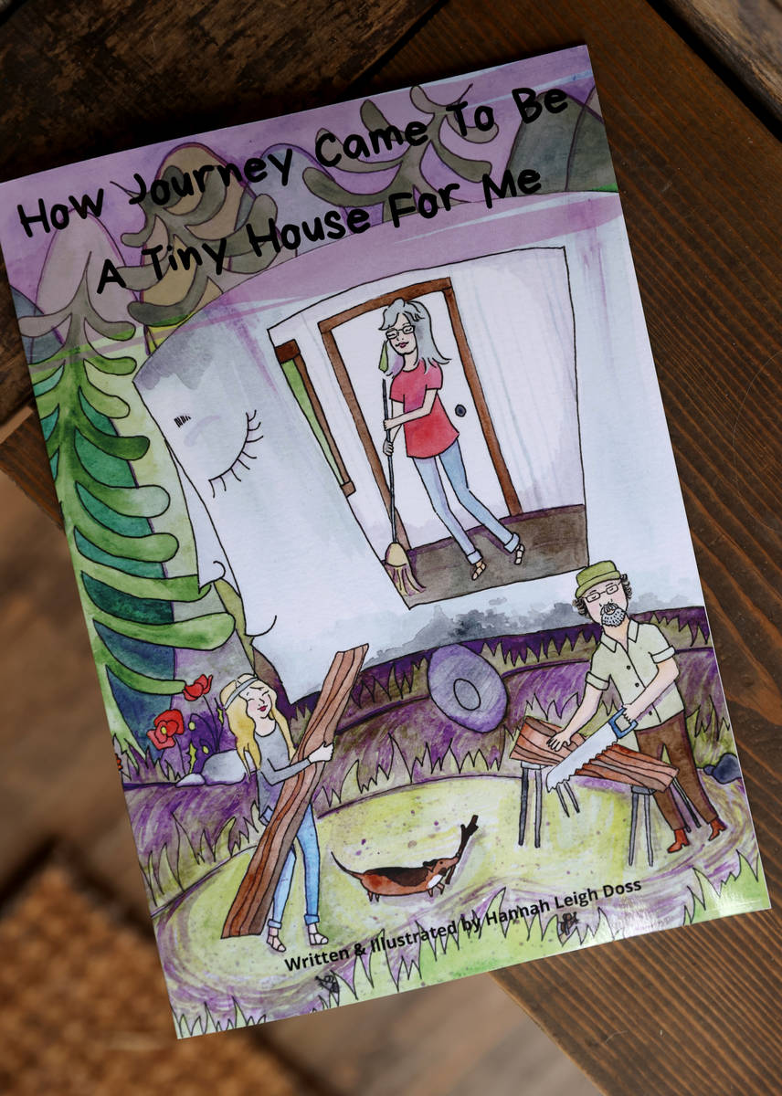 Hannah Doss' book in her tiny home in Boulder City Friday, Dec. 11, 2020. Doss bought the old r ...