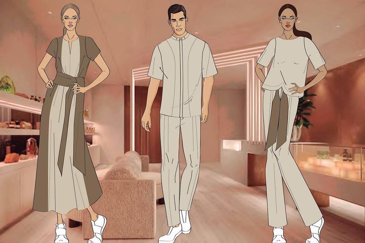 Virgin Hotels spa staff uniforms (Virgin Hotels Las Vegas)