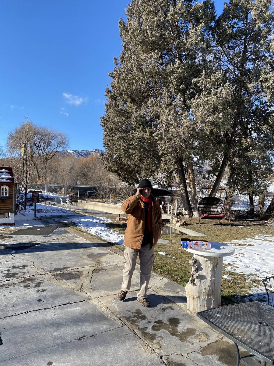 An innkeepers' work is never done. George Katsilometes, owner of Lava Hot Springs Inn, is shown ...