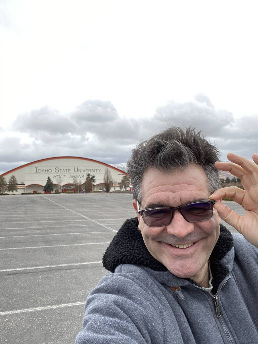 R-J columnist John Katsilometes is shown at Holt Arena, formerly the Minidome, at Idaho State U ...
