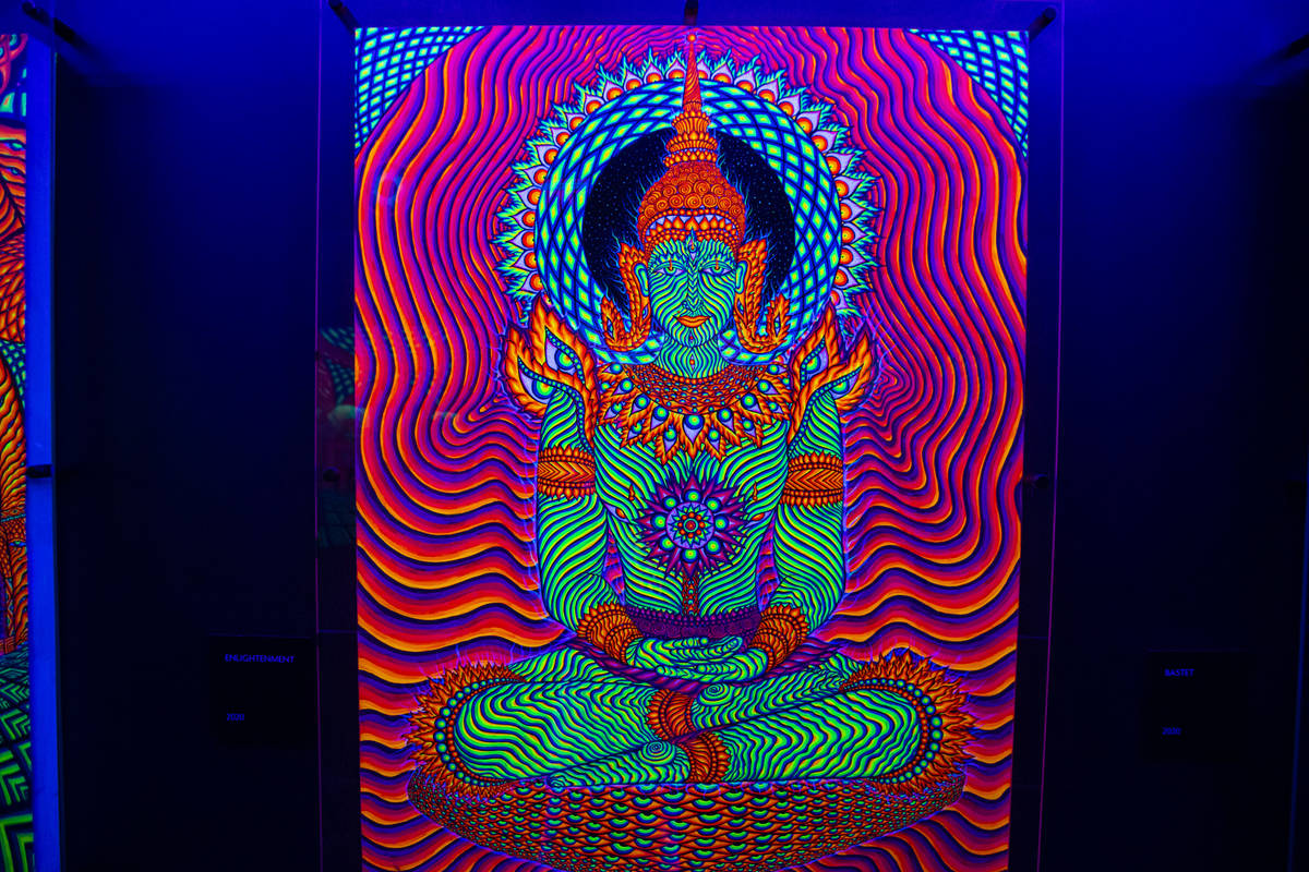 Artwork by Alex Aliume is seen during a tour of Wink World at Area15 in Las Vegas on Tuesday, J ...