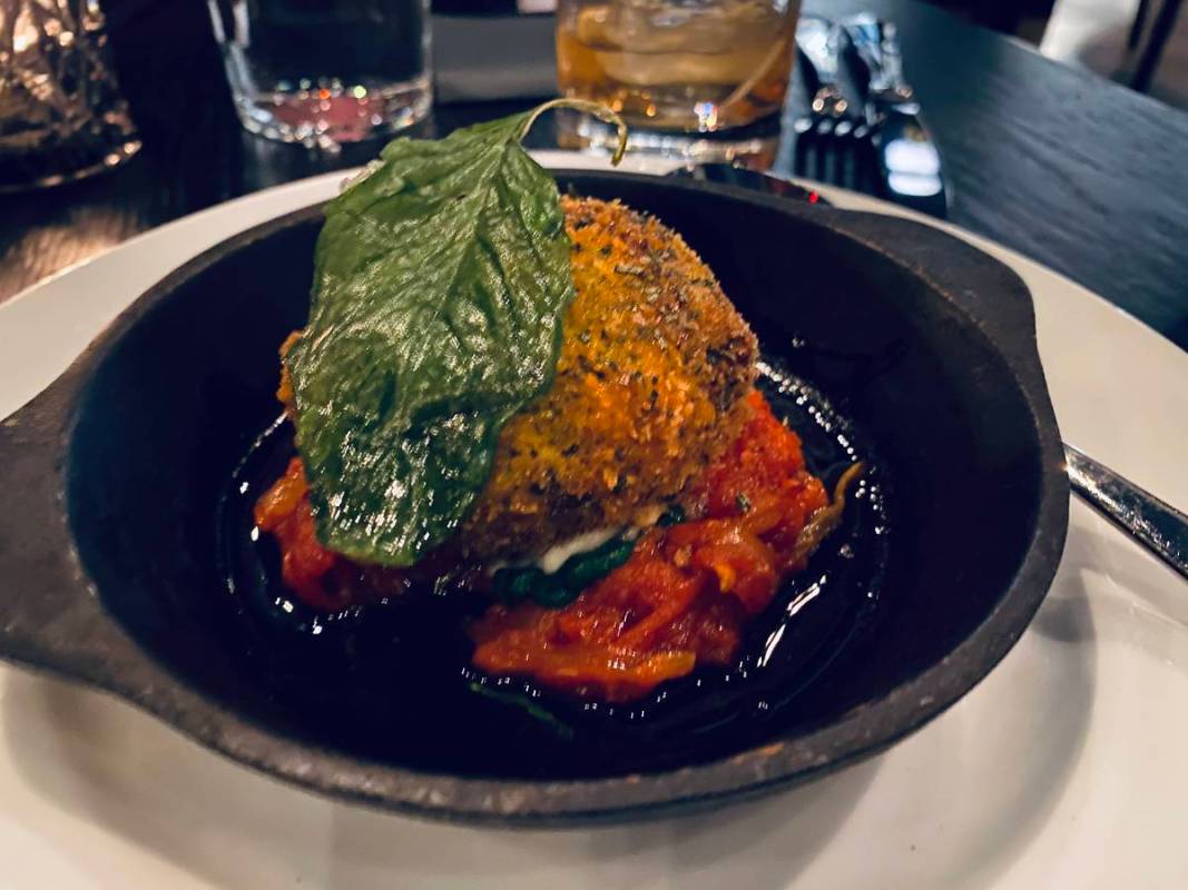Fried burrata scarpetta at Al Solito Posto (Al Mancini/Las Vegas Review-Journal)