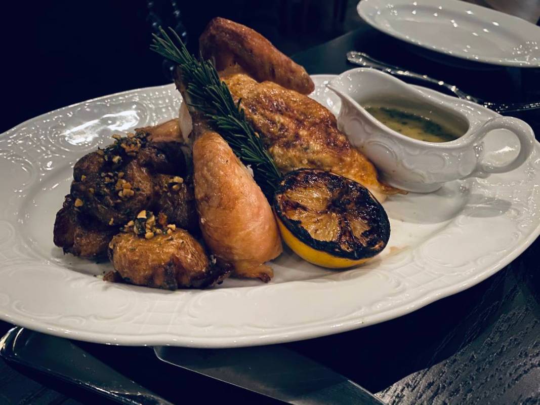 Roasted chicken piccata at Al Solito Posto (Al Mancini/Las Vegas Review-Journal)A sele