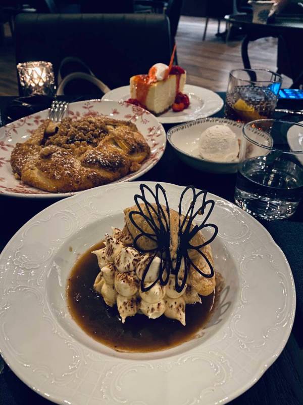 A selection of desserts from pastry chef Keris Kuwana at Al Solito Posto (Al Mancini/Las Vegas ...