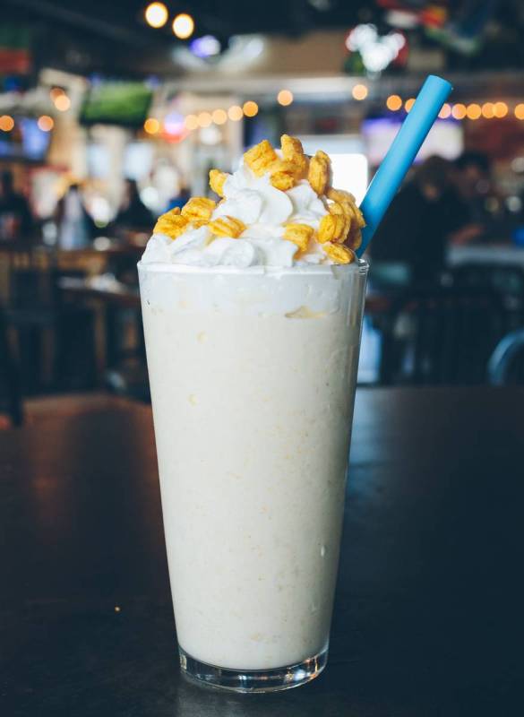 The Crosscheck Adult Milkshake at Sickie’s Garage Burgers & Brews at Town Square in Las Vegas ...