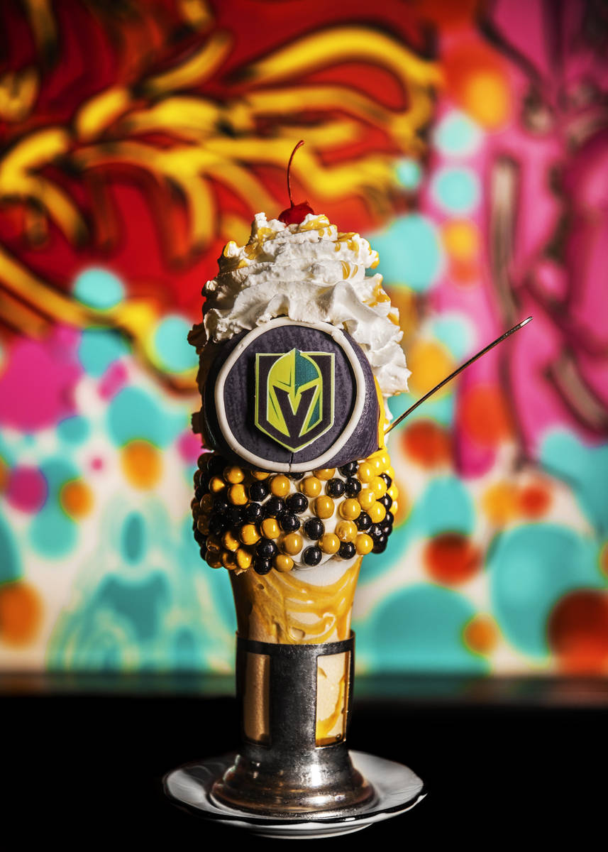 The Vegas Golden Knights Milkshake at Black Tap on Wednesday, Jan. 13, 2021, at The Venetian, i ...