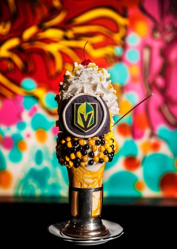 The Vegas Golden Knights Milkshake at Black Tap on Wednesday, Jan. 13, 2021, at The Venetian, i ...