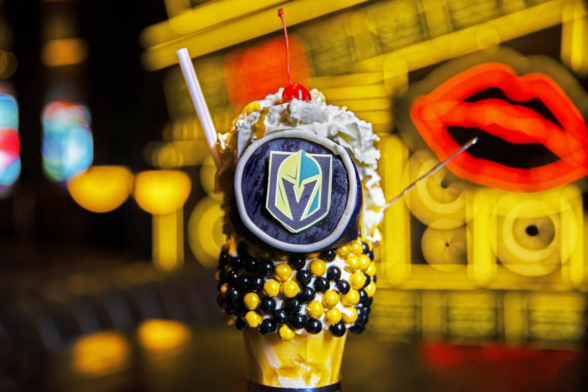 The Vegas Golden Knights Milkshake at Black Tap on Wednesday, Jan. 13, 2021, at The Venetian, i ...