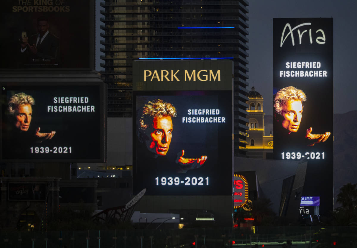 Images of Siegfried Fischbacher, half of the legendary illusion team Siegfried & Roy, are d ...