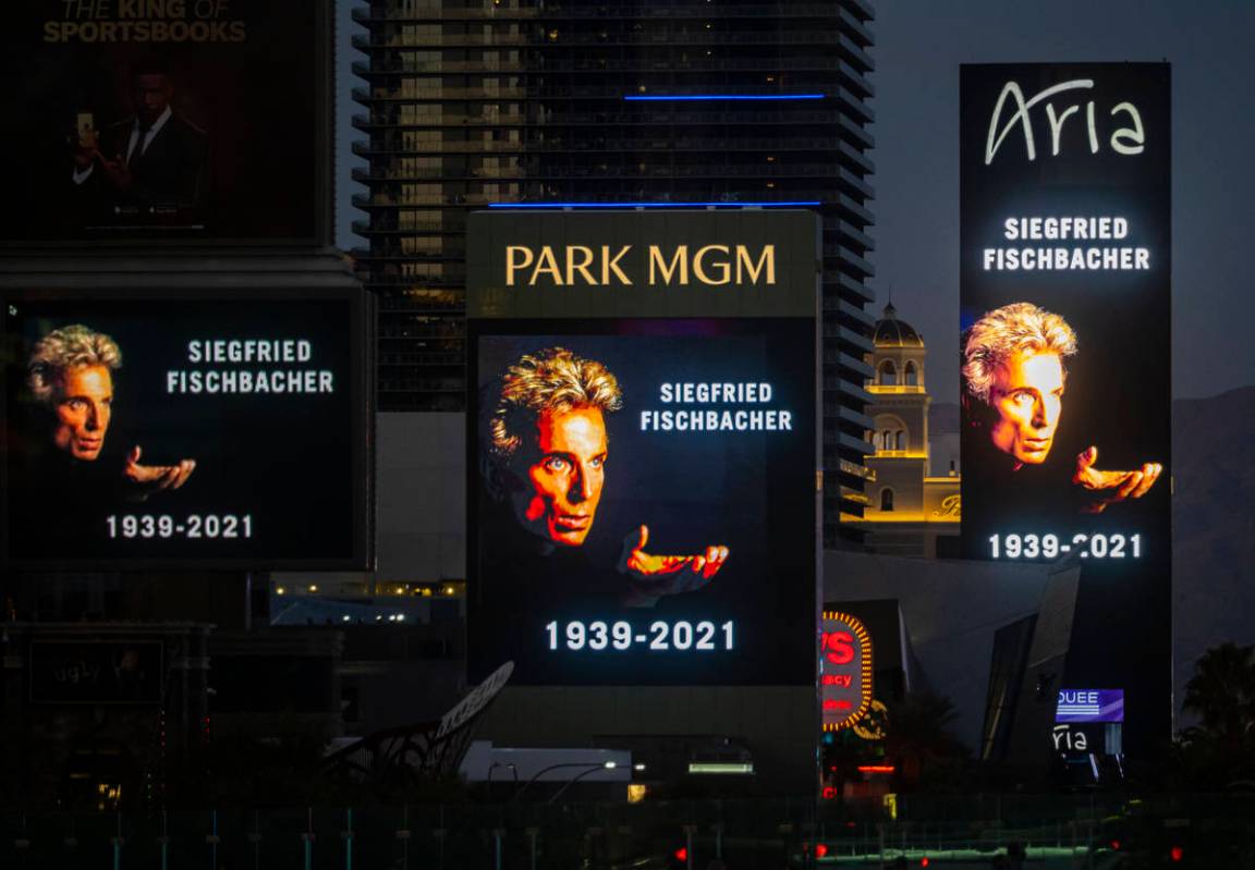 Images of Siegfried Fischbacher, half of the legendary illusion team Siegfried & Roy, are d ...