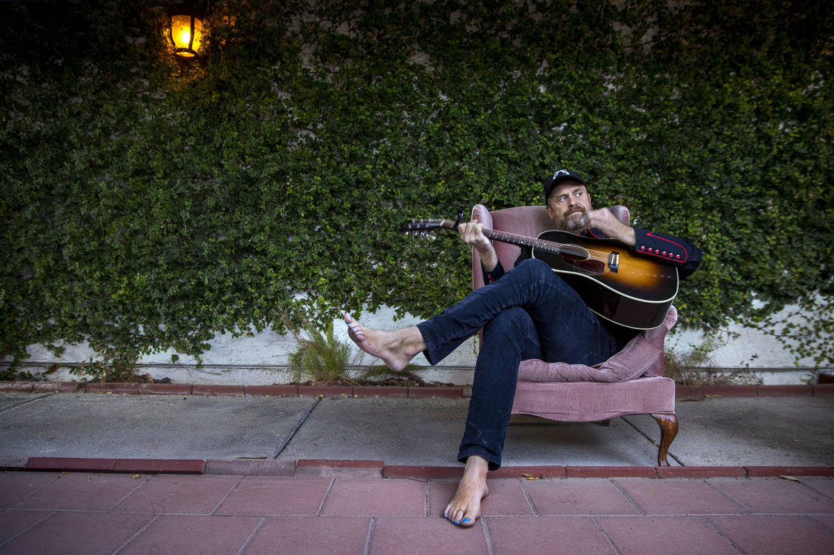 Ryan Pardey plays on his deck, he used to book the Bunkhouse Saloon but not since COVID-19 shut ...