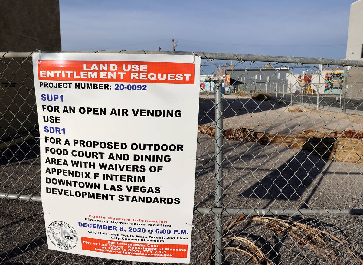 A vacant lot at 1208 S. Casino Center Blvd., south of Charleston Boulevard, in downtown Las Veg ...