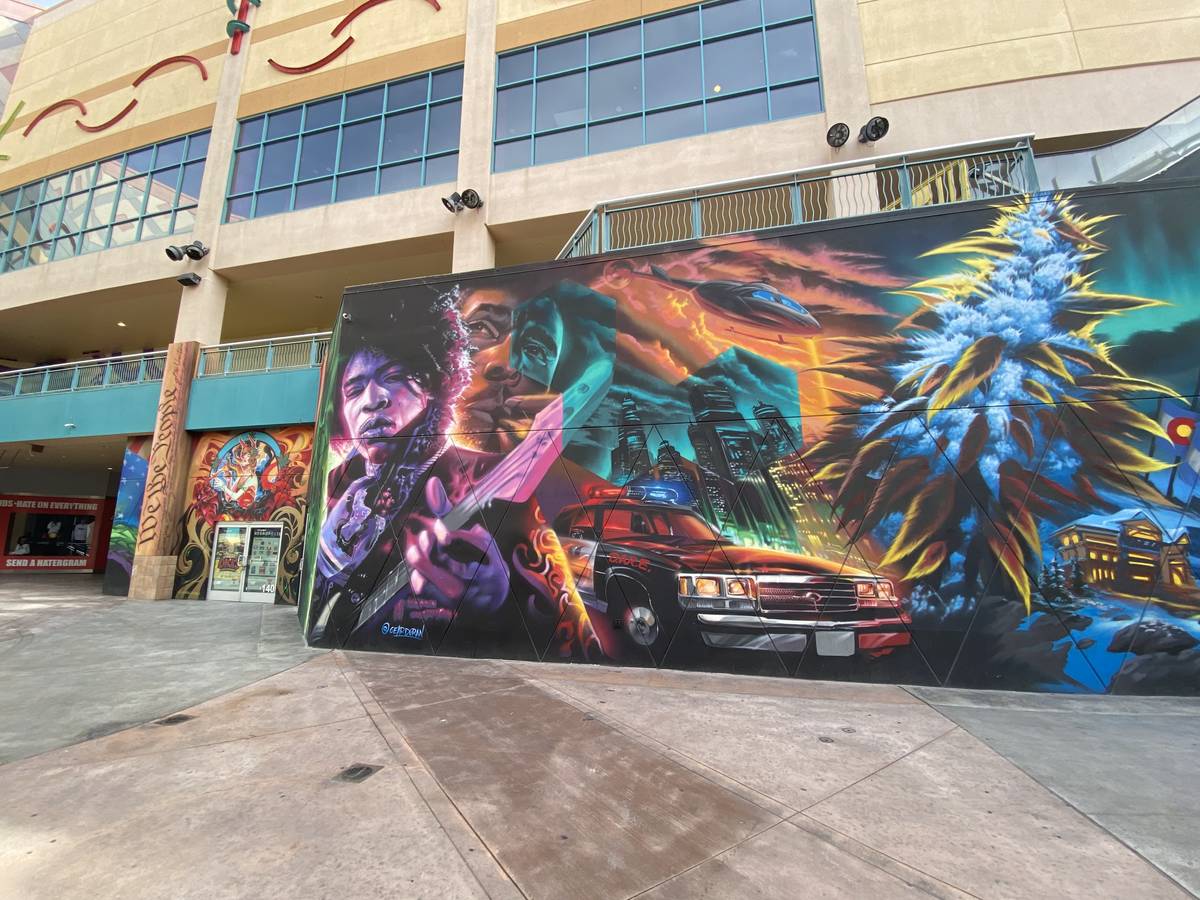 The entrance of what will be Dick's Last Resort, formerly Cannabition, at Neonopolis is shown o ...
