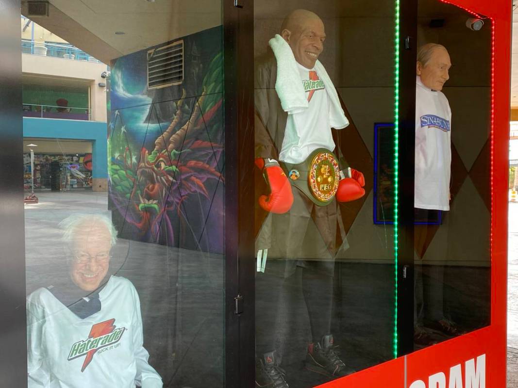 The new Haterade souvenir shop at Neonopolis is shown on Tuesday, Jan. 19, 2021. (John Katsilom ...