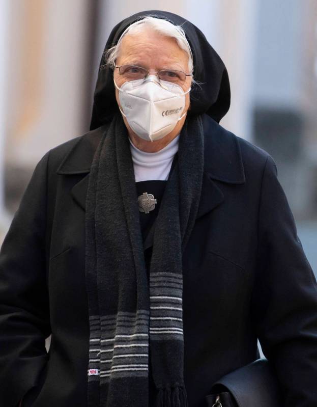 Dolore Fischbacher, sister of Siegfried Fischbacher, attends the funeral service for the late m ...