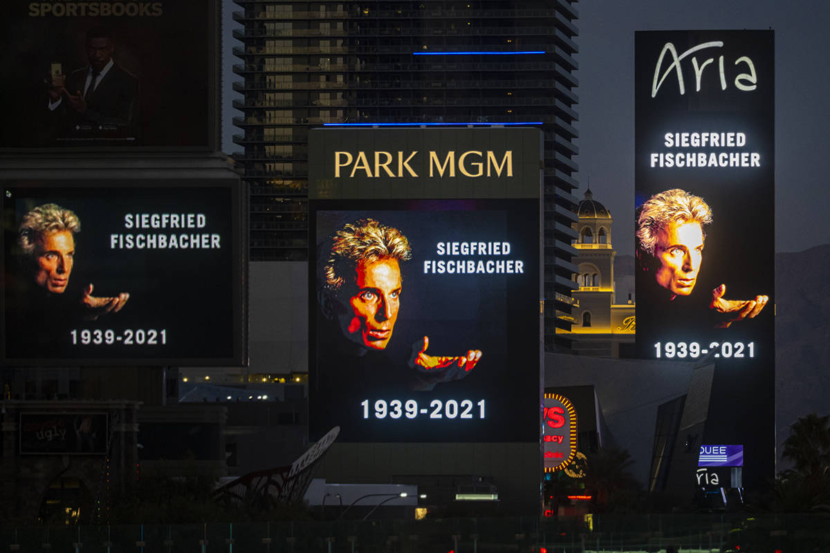 Images of Siegfried Fischbacher, half of the legendary illusion team Siegfried & Roy, are d ...