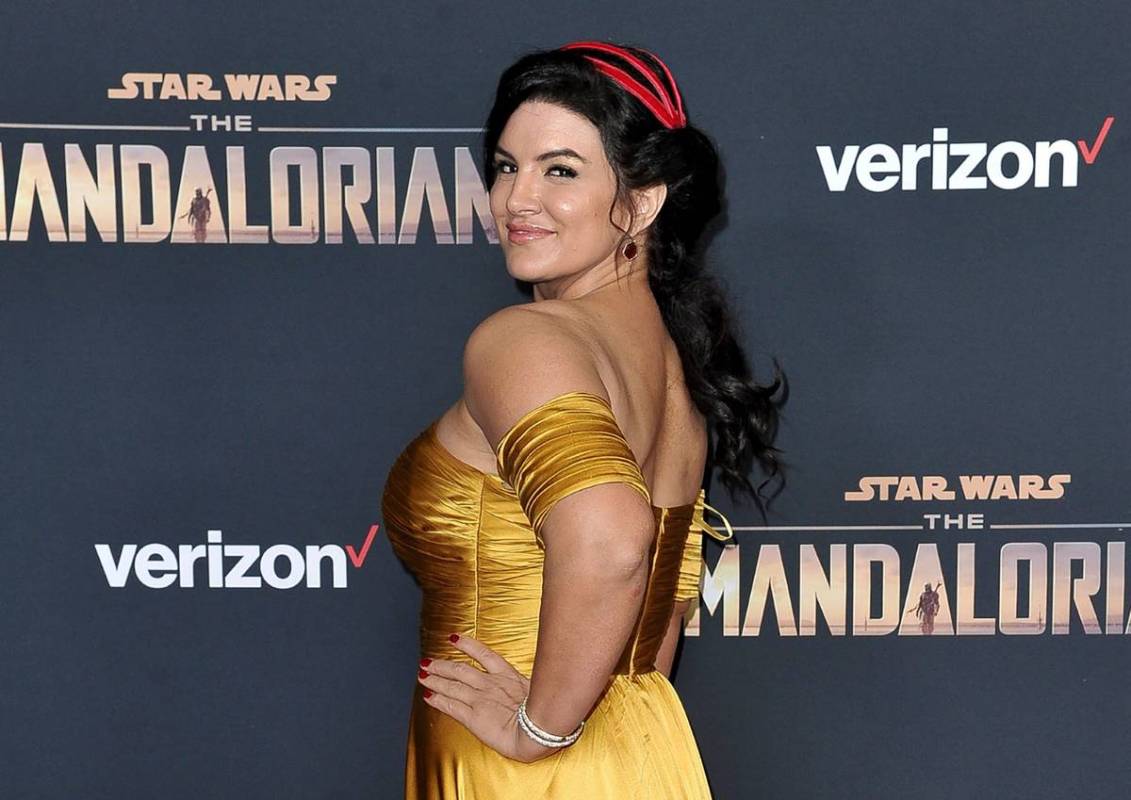 Gina Carano attends the LA premiere of "The Mandalorian" at the El Capitan Theatre in Los Angel ...