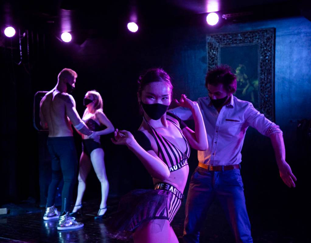 Tsatsral ÒTsatsaÓ Erdenebileg, middle, rehearses for the ApŽro Show on the Baob ...