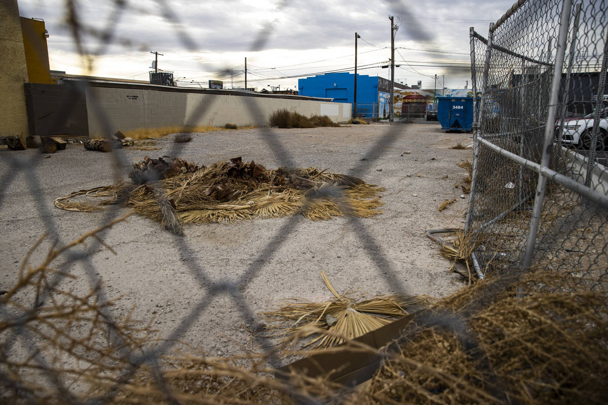 A view of the proposed food truck lot in the Arts District in downtown Las Vegas on Monday, Feb ...