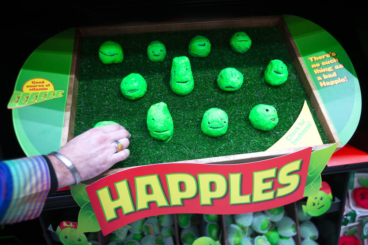 Corvas Brinkerhoff, executive creative director of Meow Wolf Las Vegas, demonstrates how the &q ...