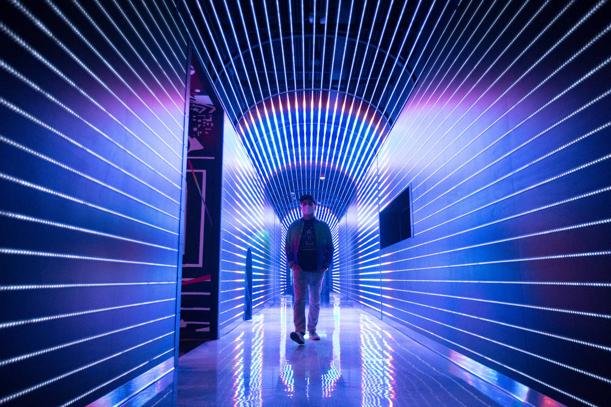 Corvas Brinkerhoff, executive creative director of Meow Wolf Las Vegas, walks through the multi ...