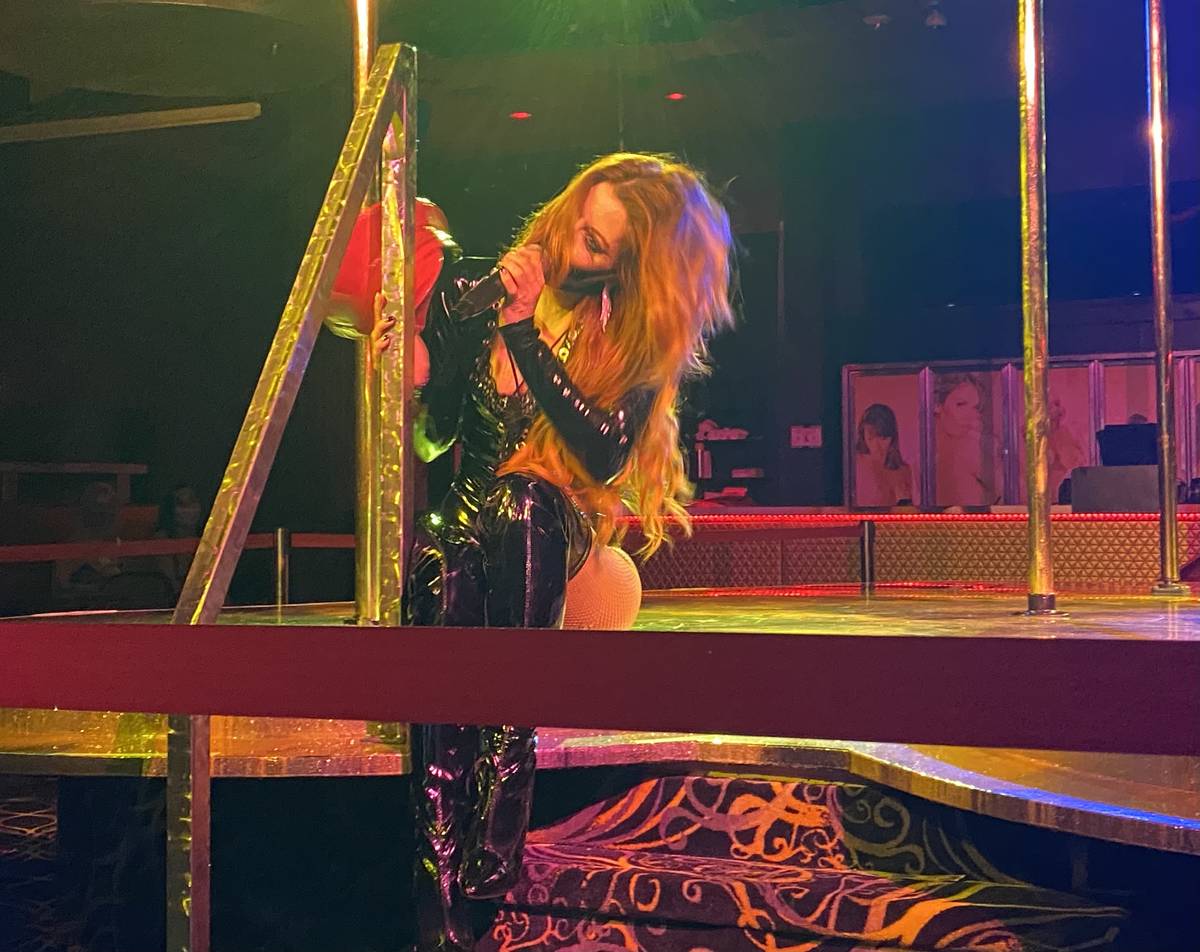 Anne Martinez is shown during a performance of "Sexxy" at Larry Flynt's Hustler Club on Dec. 4, ...