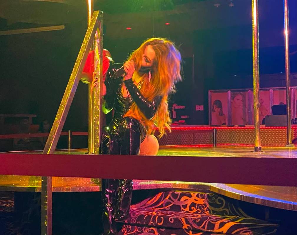 Anne Martinez is shown during a performance of "Sexxy" at Larry Flynt's Hustler Club on Dec. 4, ...