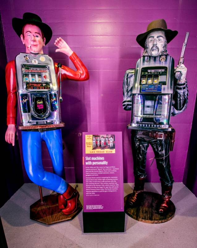 Two vintage slot machines made to resemble cowboys will go on display at The Mob Museum beginni ...