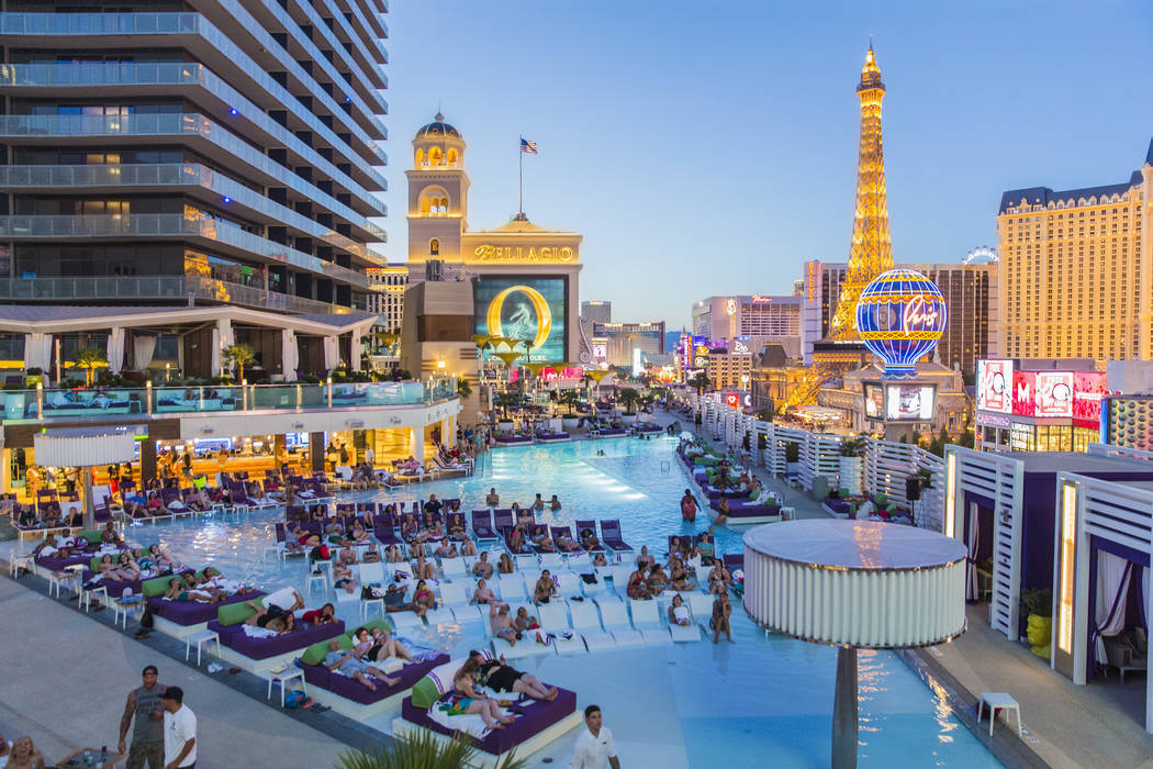 Dive-In Movies at Boulevard Pool at the Cosmopolitan Las Vegas on Monday, June 5, 2017. (Benjam ...