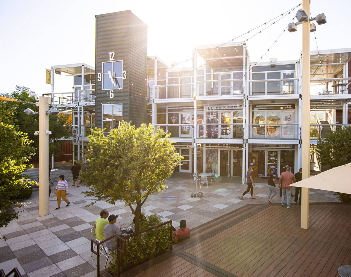 This May 14, 2020, file photo shows Downtown Container Park in Las Vegas. (Chase Stevens/Las V ...