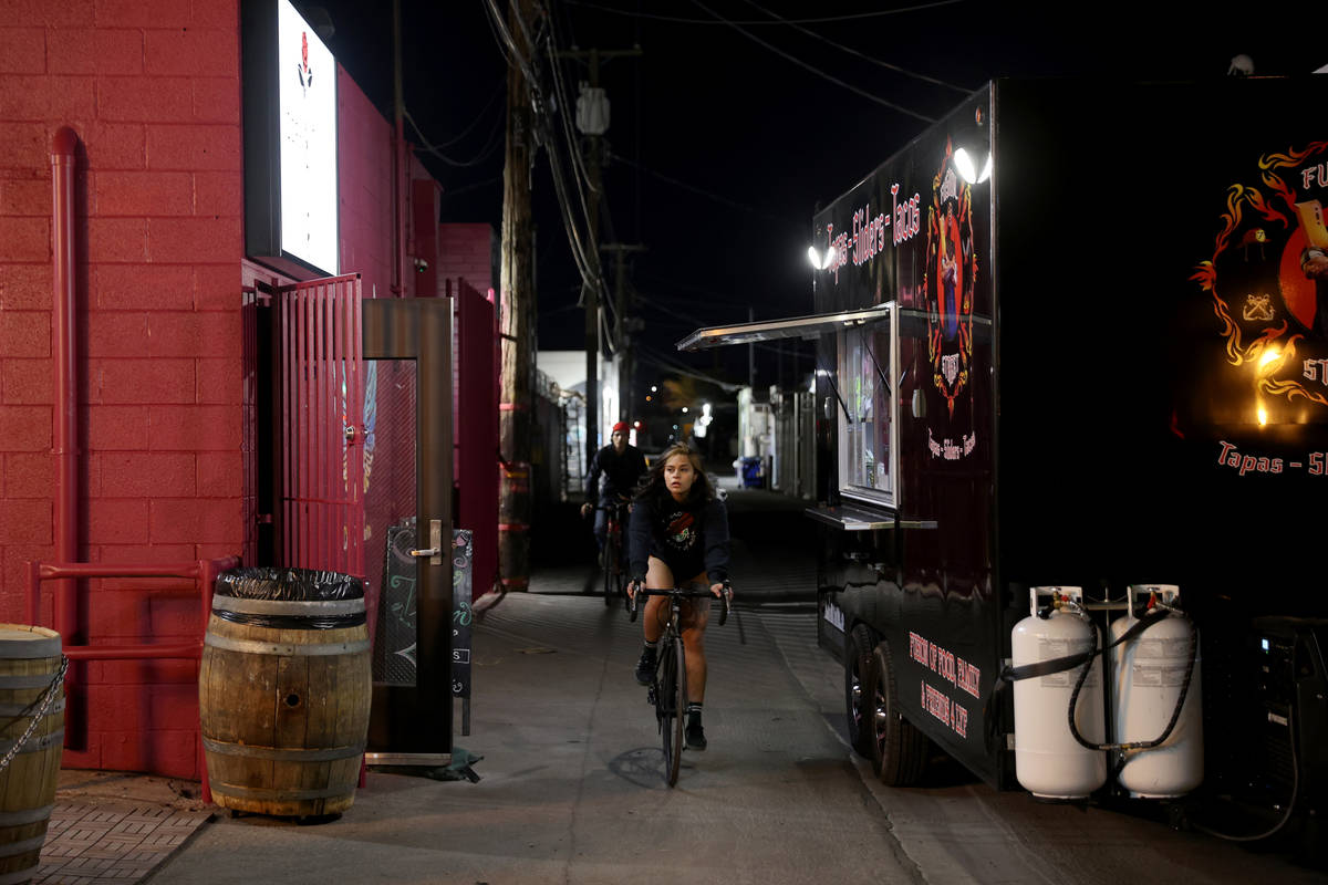 Reopening night at Cork and Thorn in downtown Las Vegas Sunday, March 21, 2021, after a renovat ...