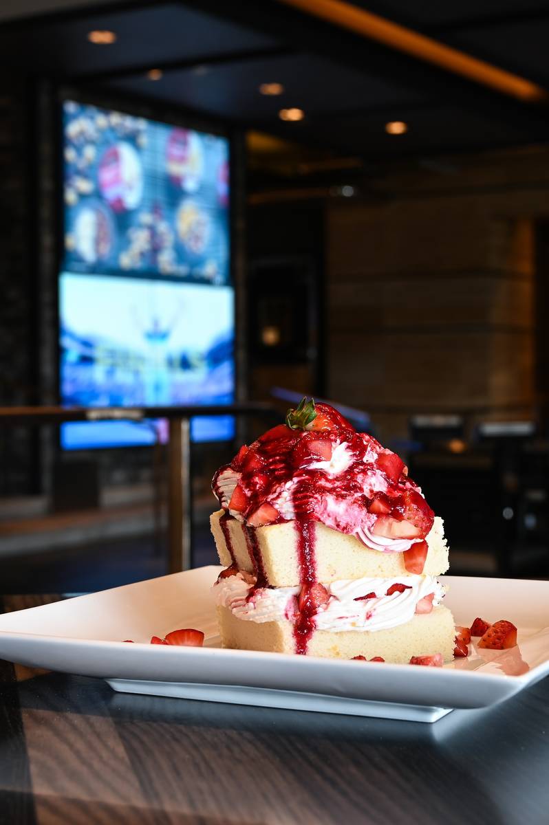 Strawberry shortcake at Raiders Tavern & Grill. (Raiders Tavern & Grill at M Resort)