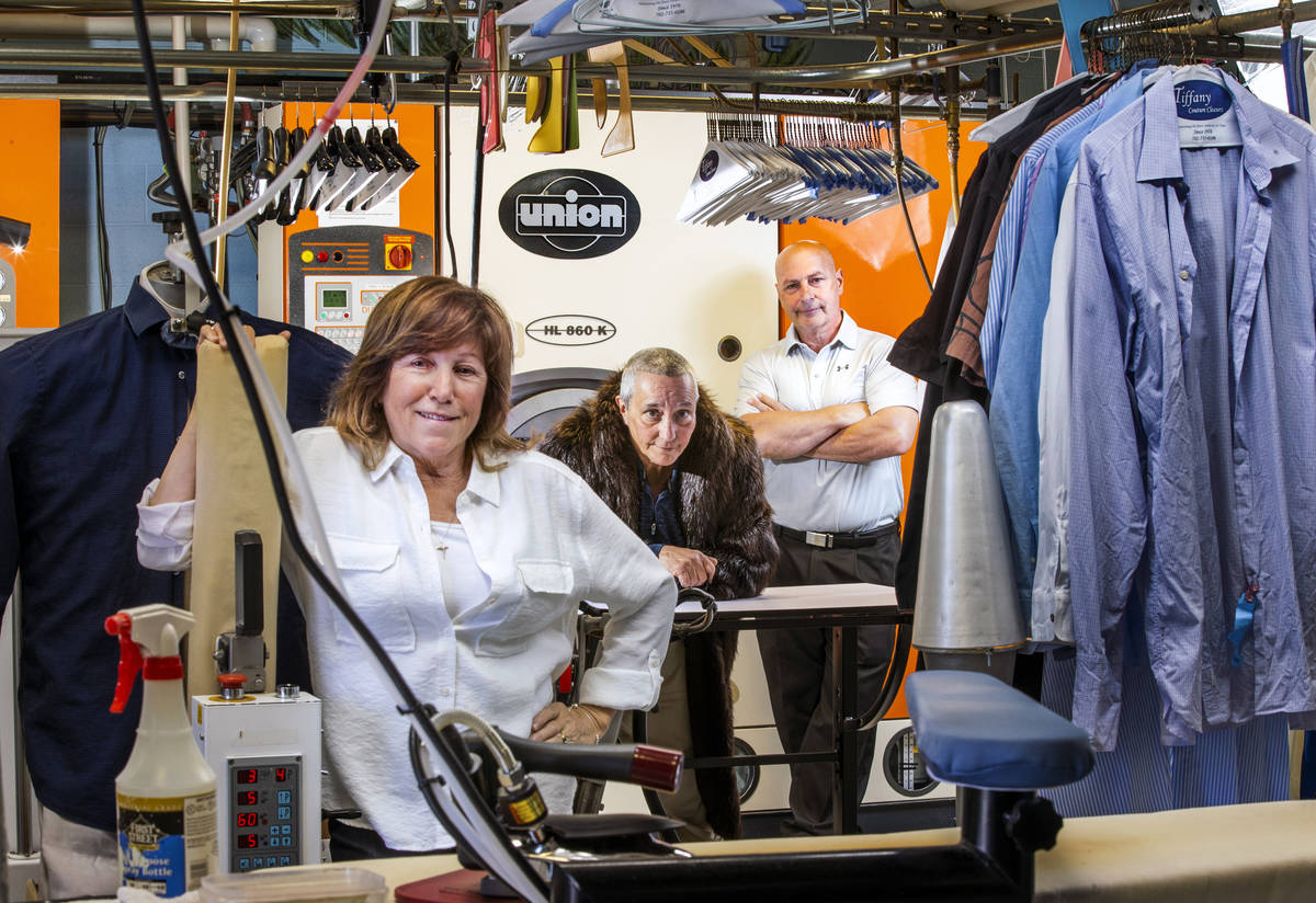 Tiffany Cleaners owners Judy Del Rossi, left, with husband Dan, right and driver Joann Matarazz ...