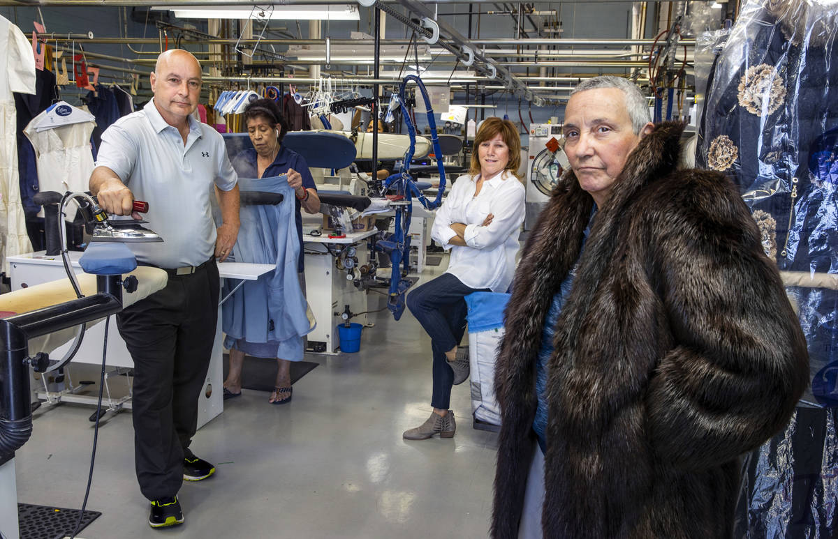 (From left) Tiffany Cleaners owners Dan and Judy Del Rossi with driver Joann Matarazzo at their ...