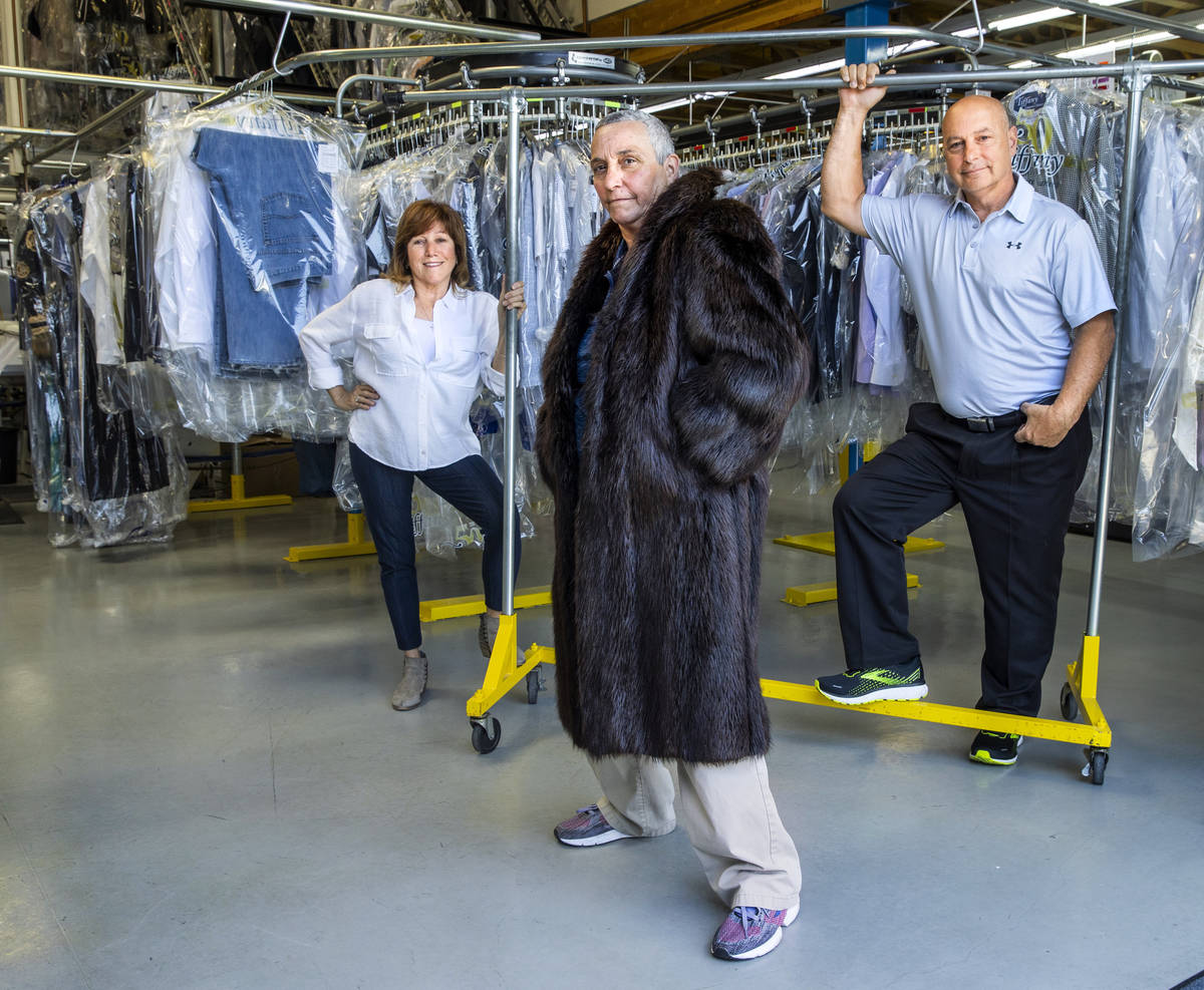 Driver Joann Matarazzo, center, with Tiffany Cleaners owners Judy, left, and Dan Del Rossi at t ...
