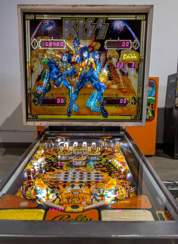 Kiss pinball is one of the Pinball Hall of Fame's row upon row of games. L.E. Baskow/Las Vegas ...