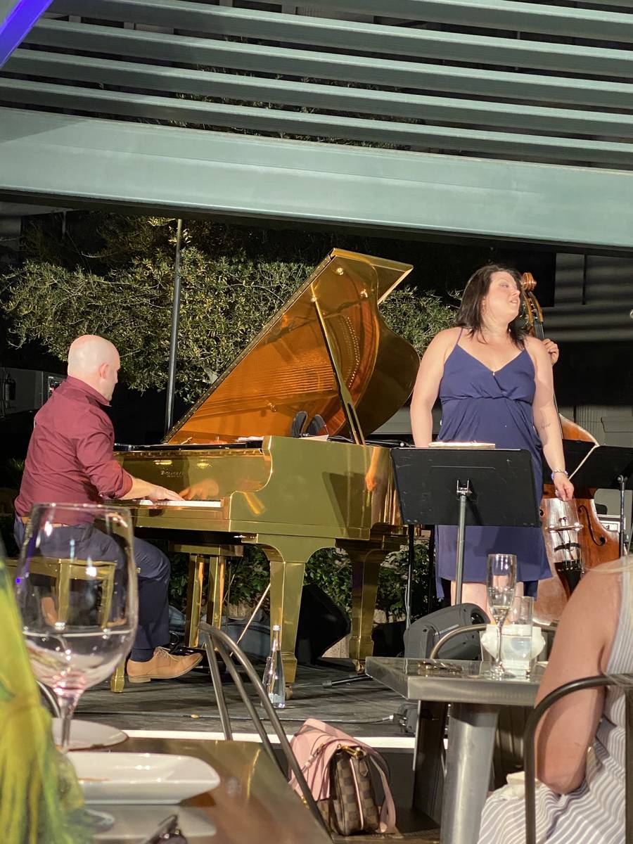 Jazz great Jane Monheit performs with pianist Max Haymer at DW Bistro on Saturday, April 3, 202 ...