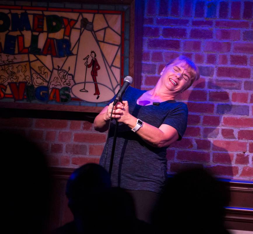 Comedian Traci Skene performs at the Comedy Cellar inside the Rio hotel-casino in Las Vegas on ...