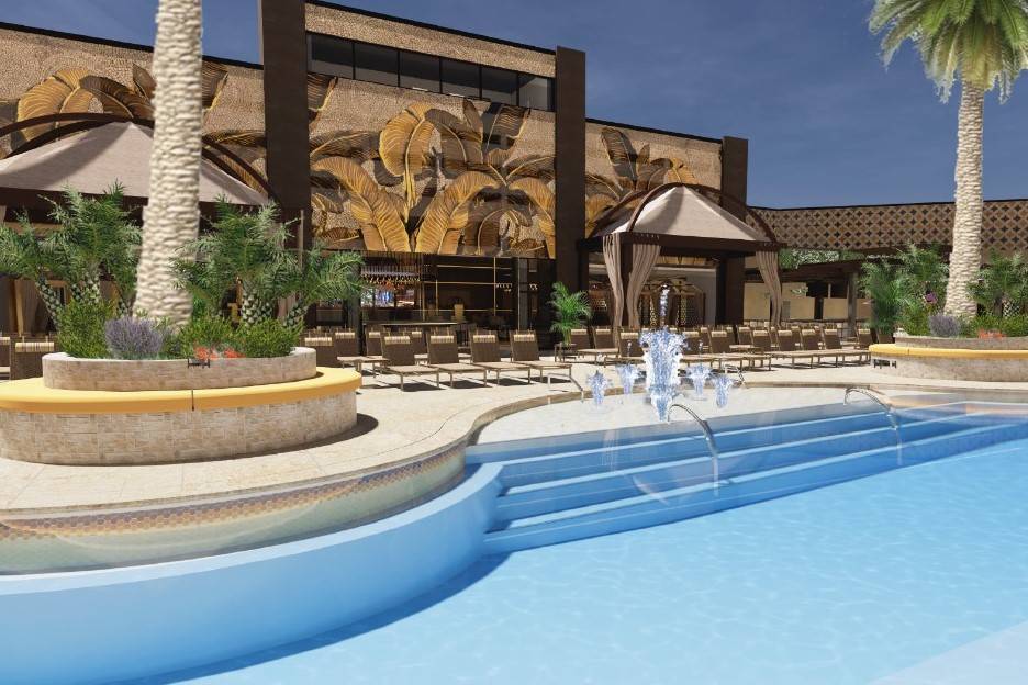 The Sahara pool area. (Kelly Frey/The Publicity Lab)