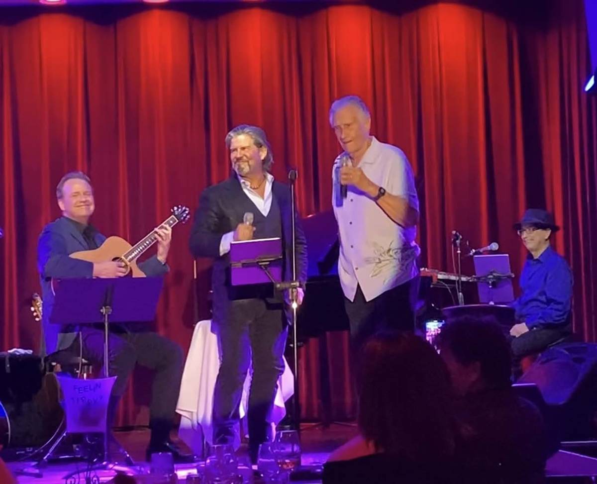 John Wedemeyer, Bucky Heard, Bill Medley and Joey Melotti are shown at Medley's unbilled appear ...