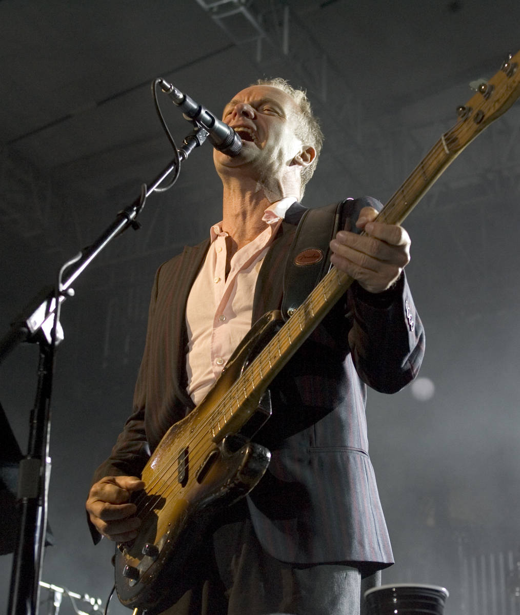 Sting performs at the Red Rock Resort pool during VIP grand opening festivities for $925 millio ...